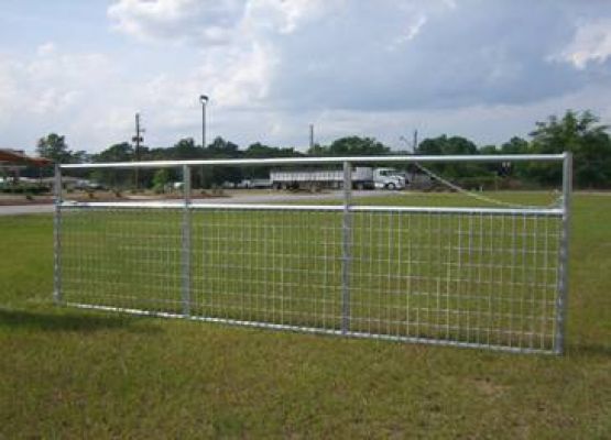 Alligator Wire Filled Round Corner Galvanized Gate