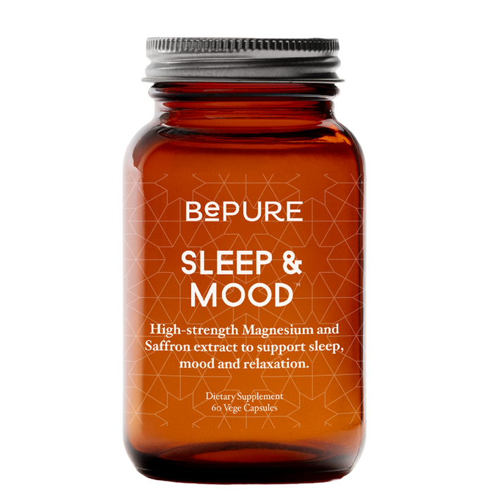 Bepure Sleep & Mood supplement bottle on a white background