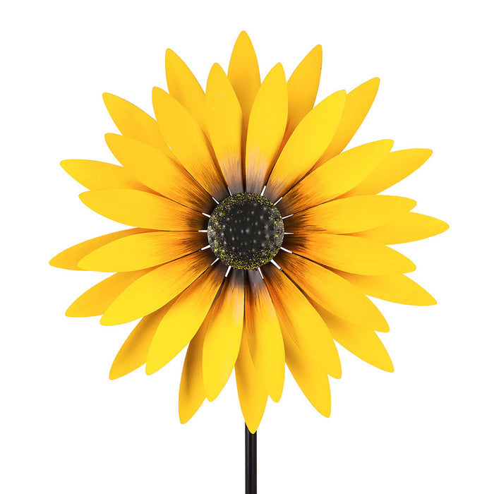 Evergreen 75"H Sunflower Statement Wind Spinner