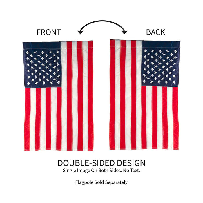 Evergreen American Garden Applique Flag