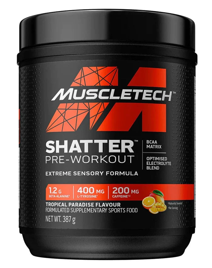 MuscleTech Shatter Pre-Workout Extreme Sensory Formula Tropical Paradise