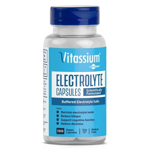 Vitassium Electrolyte Capsules bottle on a white background