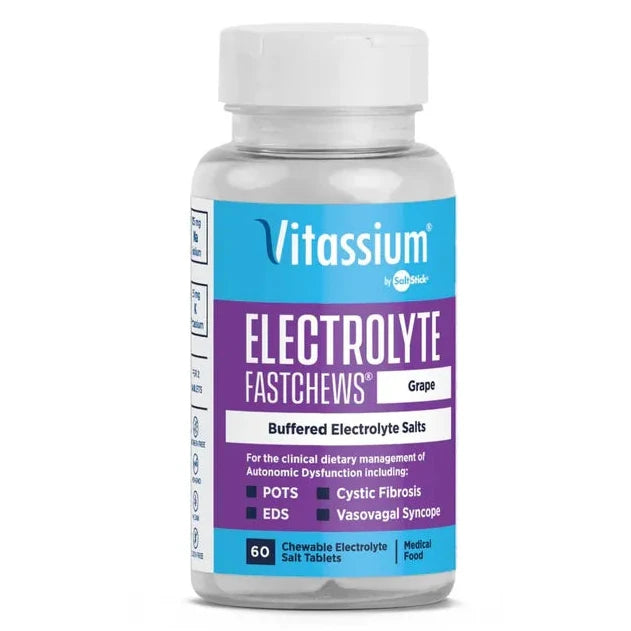 Vitassium Electrolyte Fastchews bottle on a white background