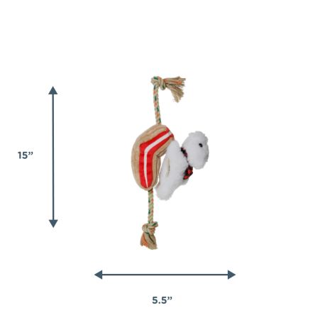 Tall Tails  Polar Bear Plush Tug Dog Toy